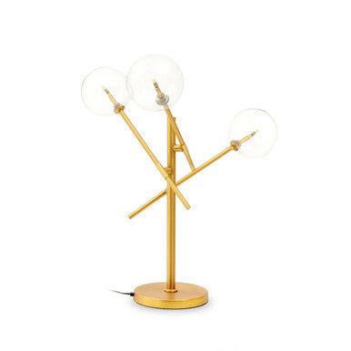 Brass Finish 3 Bulb Table Lamp | Abira