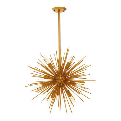 Spike Brass Finish Metal Pendant Light