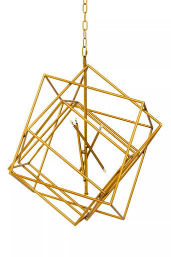 Brass Finish Six Bulb Pendant Light | Kamara