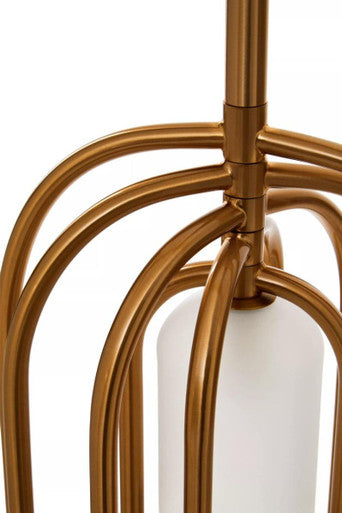 Gold and Frosted Glass Statement Pendant Light | Orbo
