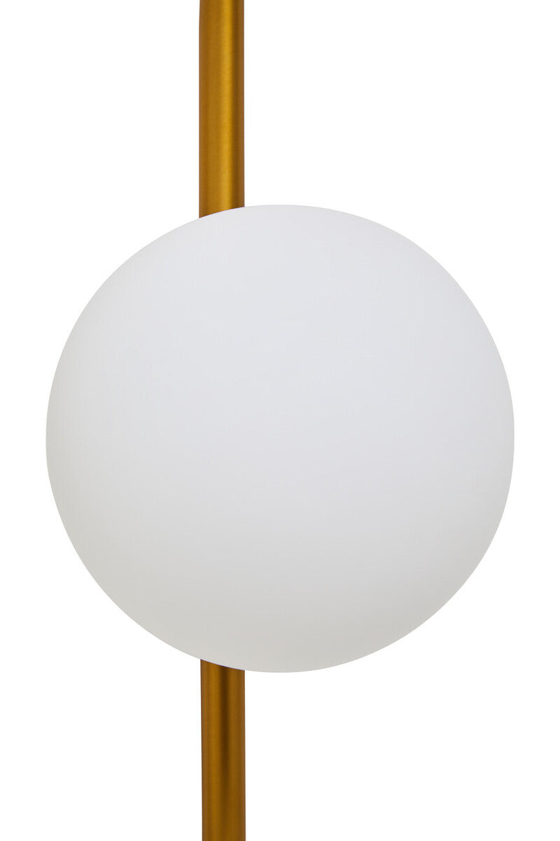 Four Bulb White Glass Wall Light | Abira