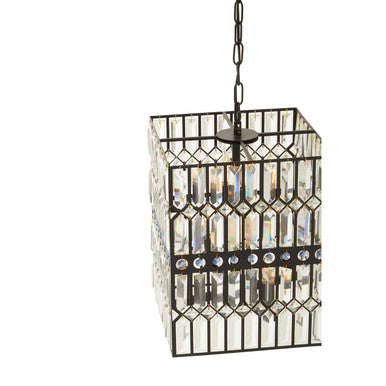 Black Crystal 6 Light Pendant Light | Babylon