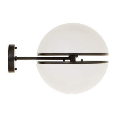 Matt Black Ball Wall Light | Abira