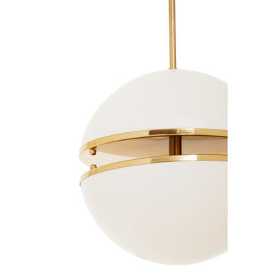 Abira Brushed Brass Finish Metal Ball Pendant Light