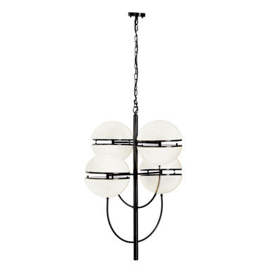Four Ball Matt Black Pendant Light | Abira