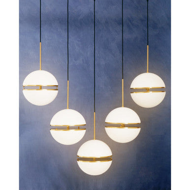 Abira Five Ball Brass Pendant Light