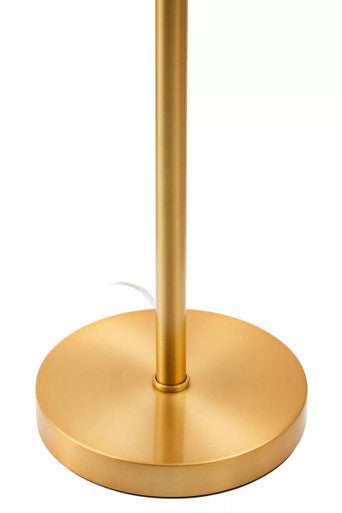 Clear Crystal Table Lamp with Gold Metal | Hutchinson
