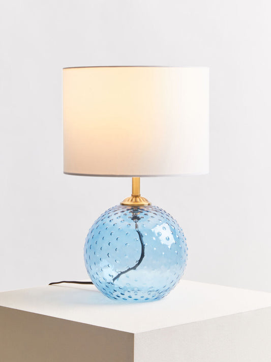 Noa Blue Glass Table Lamp