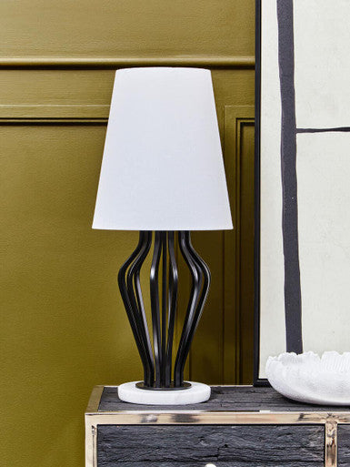 Zada Black And White Table Lamp