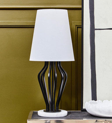 Zada Black And White Table Lamp