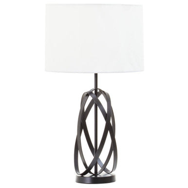 Zaina Black Cross Table Lamp
