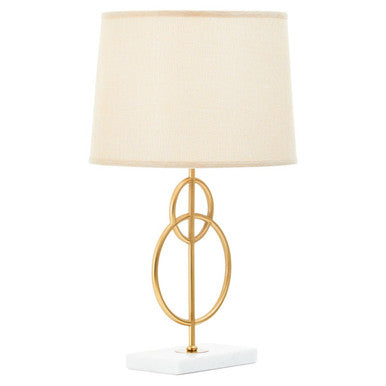 White And Gold Circles Table Lamp | Zara