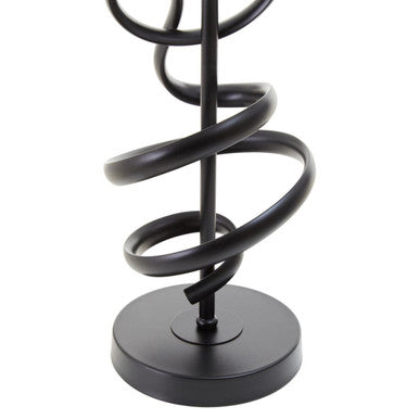 Matte Black Squiggle Table Lamp | Zavi