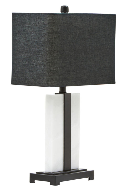 Elvie Black and White Marble Table Lamp