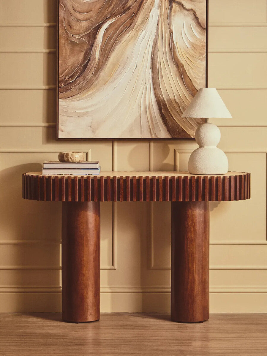 White Papier Mache Table Lamp | Carta