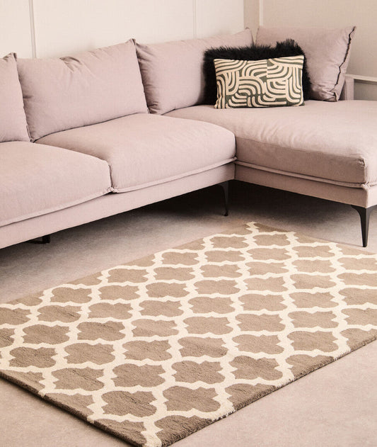 Bosie Hampstead White and Natural Rug