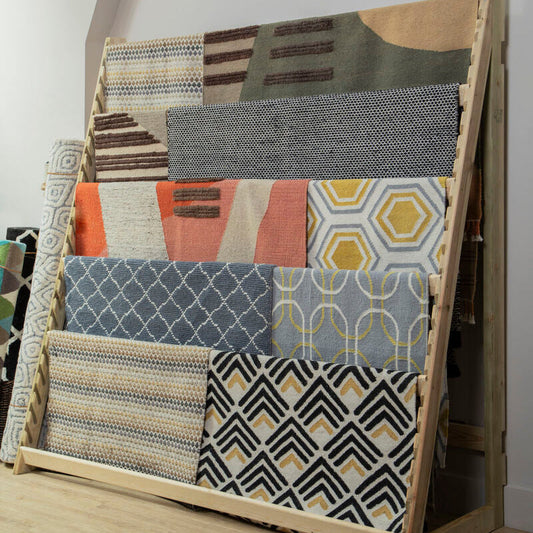 Bosie Grey White and Green Rug | Oslo