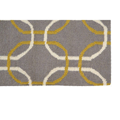 Bosie Grey White and Green Rug | Oslo