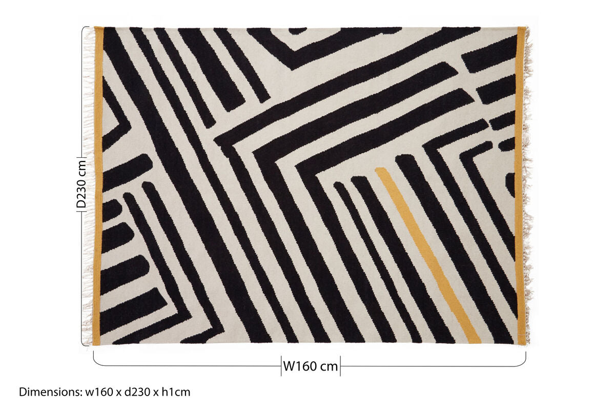 Bosie Black and White Rug | Villon