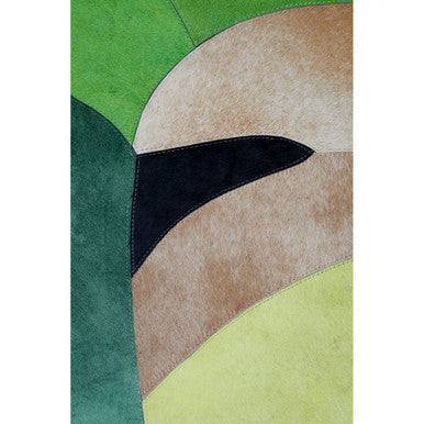 Bosie Large Botanical Hair on Leather Rug | Safira