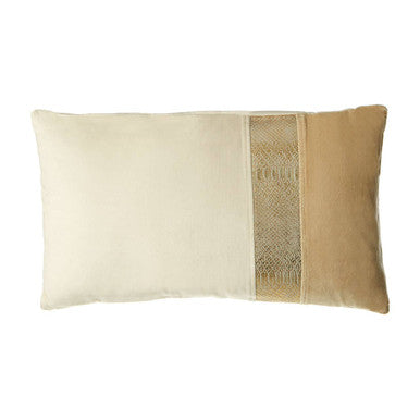 Kensington Townhouse Cream and Gold Rectangular Cushion | Bosie