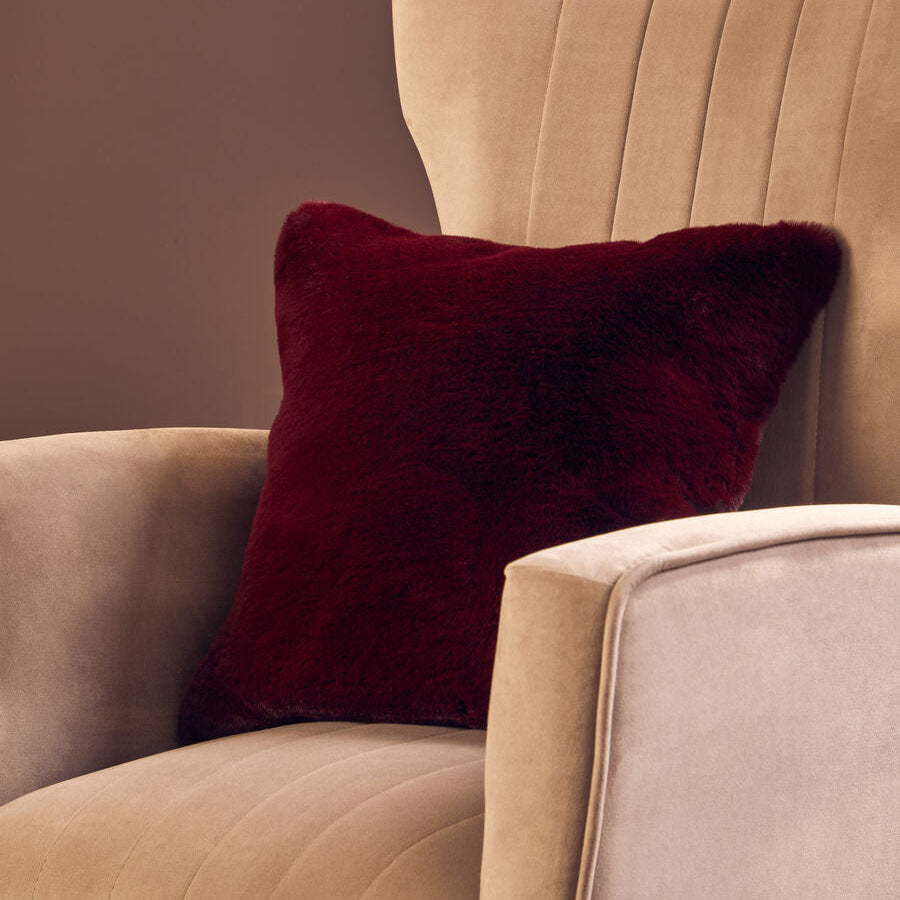 Bosie Red Wine Square Cushion | Lamina