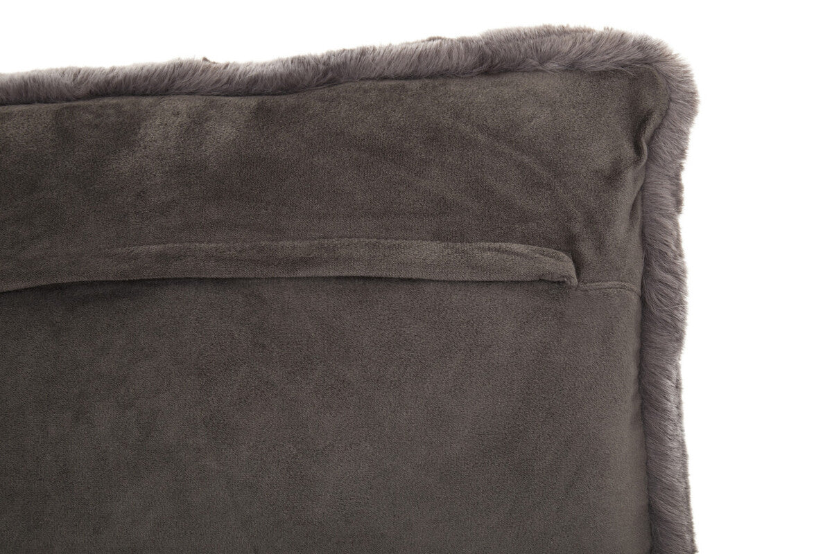 Bosie Grey Rectangular Fur Cushion | Lamina