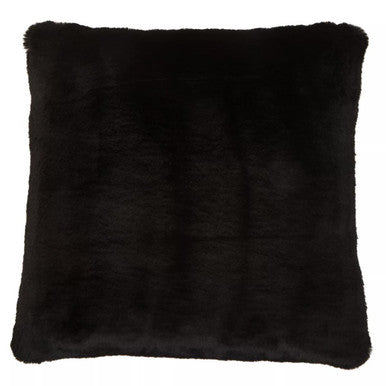 Bosie Black Square Fur Cushion | Lamina