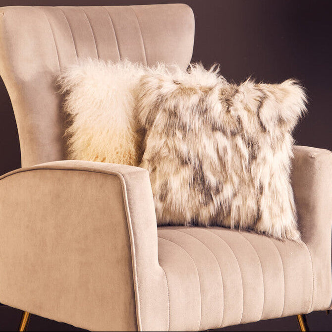 Bosie Natural Fur Square Fur Cushion | Lamina