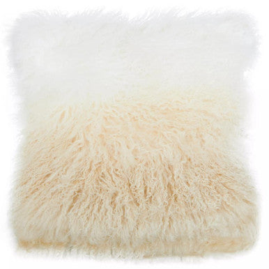 Bosie Real Fur Natural Ombre Square Cushion | Mongolian