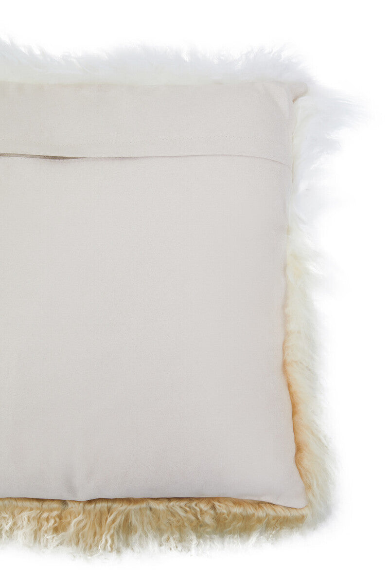 Bosie Real Fur Natural Ombre Square Cushion | Mongolian