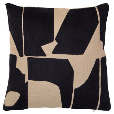 Black and Natural Square Cushion | Bosie Ozella