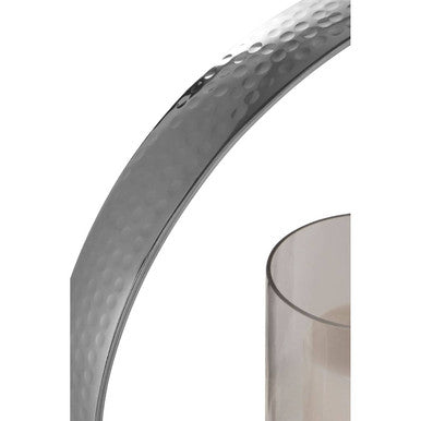 Medium Silver Finish Candle Holder | Cirqua