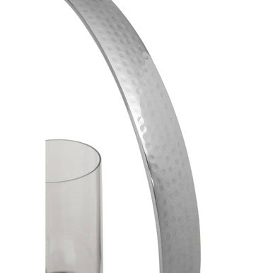 Large Silver Finish Candle Holder | Cirqua