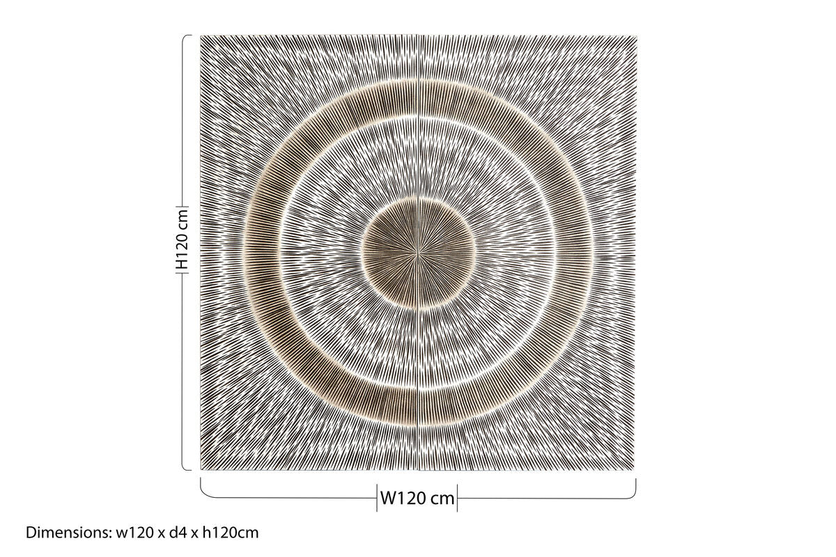 Modello Silver Wood Carving Wall Art