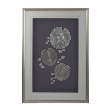 Silver Leaf Design Framed Wall Art | Nason