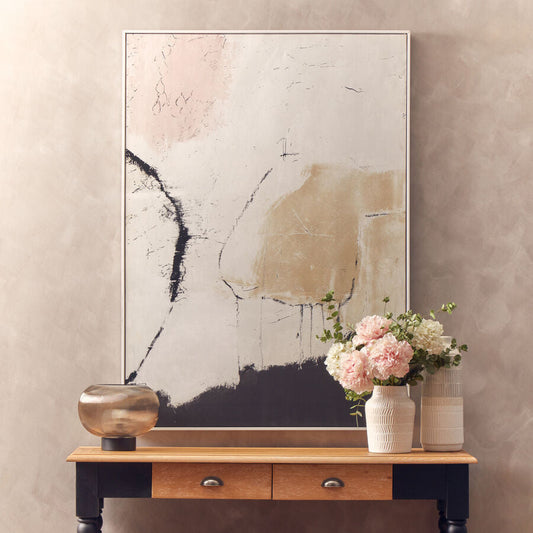 Astratto Natural Pink And Classic Wall Art