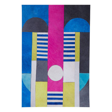 Genuine Leather Multicoloured Wall Art | Safira