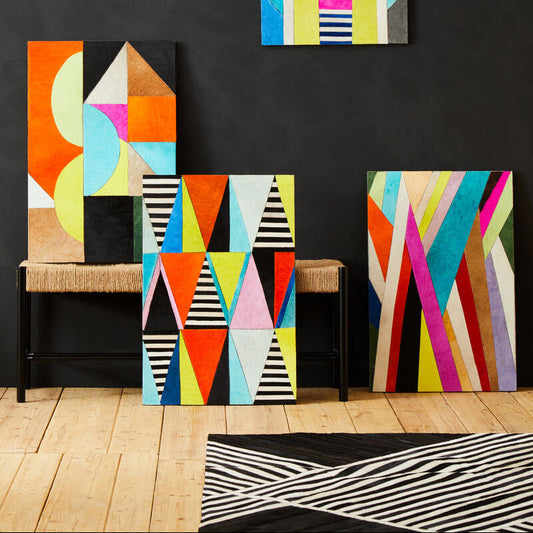 Safira Genuine Leather Striped Wall Art