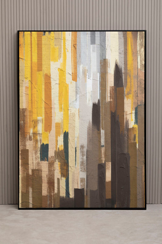 Astratto Ochre Canvas Wall Art