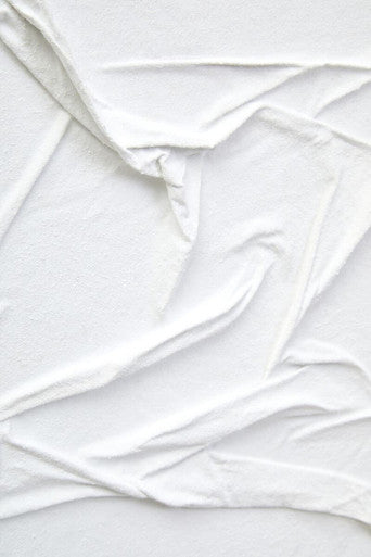 Astratto White Hand Painted Sculptural Fabric Wall Art