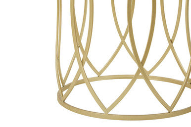 Avantis Set Of 2 Champagne Finish Side Tables