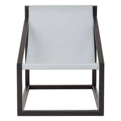 Kendari Grey Cow Leather Chair with Wood Frame