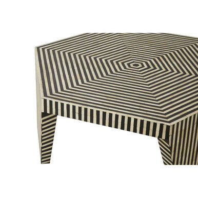 Fusion Striped Bone Inlay Coffee Table