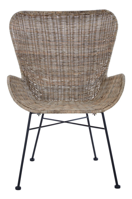 Curved Design Natural Rattan Chair | Manado