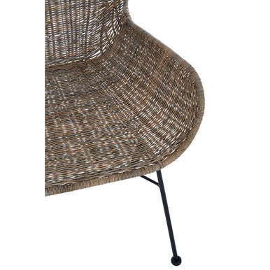 Manado Curved Design Natural Rattan Chair