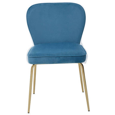 Blue Velvet Curved Back Dining Chair | Tamzin
