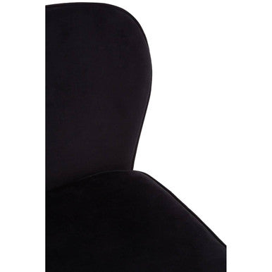 Curved Black Chrome Finish Dining Chair | Tamzin