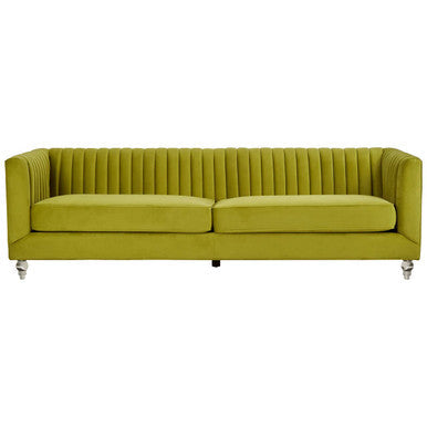 3 Seater Green Velvet Sofa | Brasa