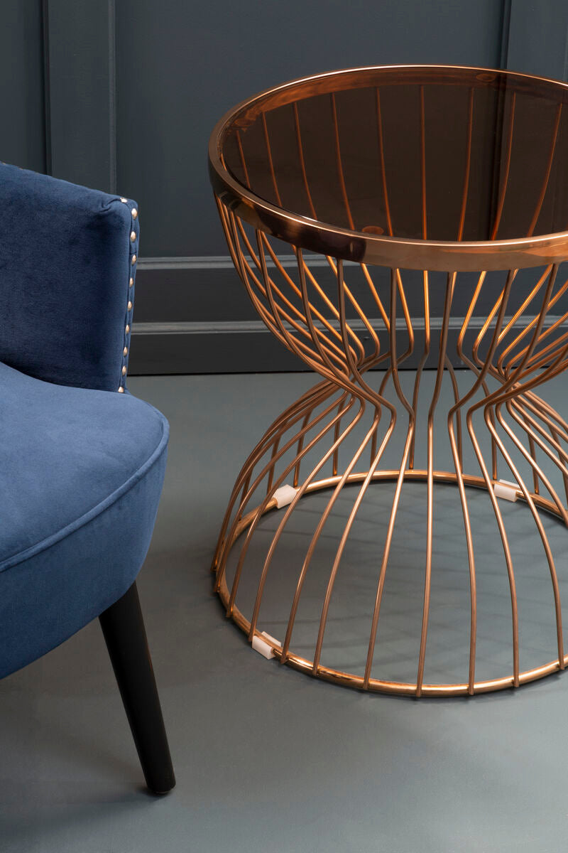 Tula Round Hourglass Base Side Table